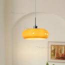 Bauhaus Glass Pendant Light Orange/White Chandelier for Living Room by Ljojo