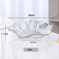 Ljojo Melon Seed & Fruit Plate Set on Crystal Glass Coffee Table