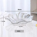 Ljojo Melon Seed & Fruit Plate Set on Crystal Glass Coffee Table