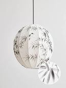 Bamboo Leaf Fabric Chandelier: Hand-Painted, Ancient Style Pendant Lamp for Bedroom & Dining Room by Ljojo