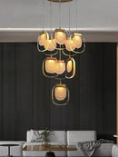 Ljojo Luxury LED Crystal Chandelier for Staircase & Living Room