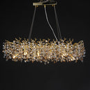 Ljojo Luxury Gold Crystal Chandelier Lights for Dining Room - Elegant Large Pendant Branch Chandeliers