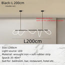 Ljojo LED Tube Chandelier: Modern Dining Room Lighting Fixture & Home Decor Ornament