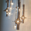 Ljojo Glass Tube Pendant Light Modern Dining Room Chandelier Kitchen Hanging Lamp
