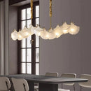 Ljojo Luxury Ginkgo Leaf Glass Pendant Light for Dining Room