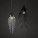 Black Metal Art LED Pendant Ceiling Lamp by Ljojo for Modern Living Room & Staircase