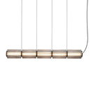 Ljojo Long Stripe Pendant Light with Smoke Gray Glass Lampshade