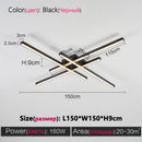 Black Chandelier Square LED Ceiling Lamp for Bedroom Living Room by Ljojo