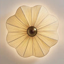 Ljojo Japanese Style Wabi-Sabi Flowers Fabric LED Ceiling Lights Medieval Retro Decor Fixtures