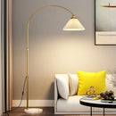 LED Fishing Floor Lamp Modern Stand Light Gold Black White Living Room Decoration