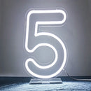 Ljojo™ LED Neon Digital Numbers Light Sign - 15-inch High, USB Powered