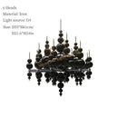 Ljojo Luxury Metal Chandelier Pendant Lamp, Modern Art Deco Ceiling Light Fixture