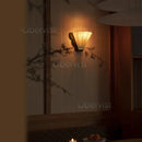 French Retro Solid Wood Bedside Wall Lamp Butterfly Light for Living Room by Ljojo