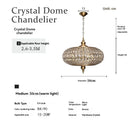 French Vintage Gold Crystal Pendant Light for Living Dining Room - Ljojo