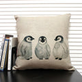 Animal Penguin Cushion Cover 45x45, Ljojo Brand - Cute & Funny Decorative Pillowcase