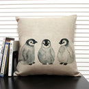Animal Penguin Cushion Cover 45x45, Ljojo Brand - Cute & Funny Decorative Pillowcase