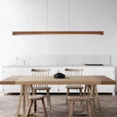 Ljojo Minimalist Wood LED Pendant Light for Dining Room, Bar, and Office