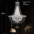 Ljojo Luxury Crystal Chandelier for High Ceiling Living Room