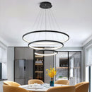 Ljojo LED Ring Pendant Chandeliers for Modern Dining Room Lighting