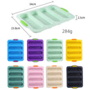 Ljojo 4-Grid Silicone French Bread Baking Mold - Nonstick Baguette Tray