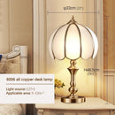 Ljojo Luxury Glass Copper LED Table Lamp for Home Living Room