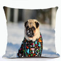 French Bulldog & Pug Dog Pillowcase by Ljojo - Decorative Animal Polyester Cushion Cover