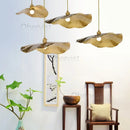 Ljojo Zen Lotus Leaf Pendant Iron Art Tea Table Light Fixture Zen Intention Decor