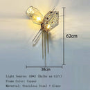 Gold LED Glass Hanging Chandelier - European High-end Ceiling Decor by Ljojo