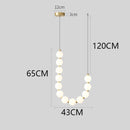 Nordic Style Acrylic Spherical Led Ceiling Lamp for Living Rooms by Ljojo