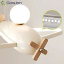 Modern Cute Cartoon Airplane LED Chandelier for Living Room by Ljojo