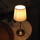 LED Gold Table Lamp Modern Night Light Fabric Shade Bedroom Bedside Lighting Ljojo