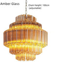 Glass Crystal Chandelier Pendant Light for Living Room Dining Bedroom Ceiling Lamp by Ljojo