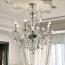 French Black Lustre Chandelier Glass Candle Pendant Light by Ljojo Luxe Crystal Home Decor
