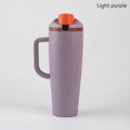 Ljojo 1200ml Car Cup with Flip Lid, Dual Drink Fruit Cup & Insulated Design