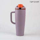 Ljojo 1200ml Car Cup with Flip Lid, Dual Drink Fruit Cup & Insulated Design