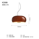 French Retro Amber/White Glass Pendant Light LED - Perfect for Living Room, Restaurant & Bar
