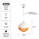 Ljojo Nordic Sunset Orange LED Pendant Lights for Living Room Home Decoration
