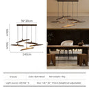 Modern Minimalist Art Design LED Chandelier Wabi-sabi Solid Wood Pendant Light by Ljojo