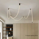 LED Ceiling Chandelier: Braided Hose Lamp for Living Room. Nordic Style Home Decor by Ljojo.
