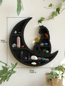 Ljojo™ Lotus Moon Butterfly Essential Oil Crystal Display Wall Shelf - Gothic Boho Home Decor