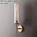 American Style Wall Light Copper Clear Glass Bedroom Parlor Aisle Sconce E27 by Ljojo