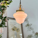 Ljojo Luxe LED Gold Lustre Pendant Light with Copper Glass for Restaurant Bedroom.