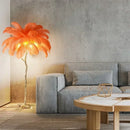 Modern Ostrich Feather Gold LED Floor Lamp by Ljojo - Luxe Living Room & Bedroom Lighting