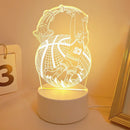 Basketball 3D Night Light USB Bedside Lamp by Ljojo - Sports Bedroom Decoration
