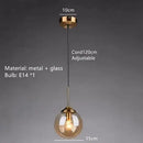 Ljojo Round Restaurant Glass LED Pendant Light | Luxury Industrial Home Decor Chandelier