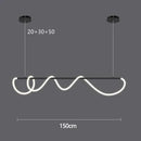 Nordic Hose Led Pendant Lights Dimmable Gold Minimalist Decor Hanging Lamp Ljojo