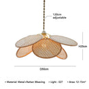Modern LED Rattan Flower Pendant Light Chandelier - Ljojo