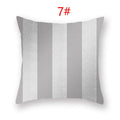 Ljojo 18" Sliver Grey Geometry Striped Pillowcase Home Decor Pillow Cover