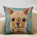Ljojo Linen Farm Animals Cushion Cover 45x45CM - High-quality Bedroom Decor