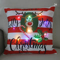 Ljojo Merry Santa Claus LED Light Pillow Cover - Home Decoration